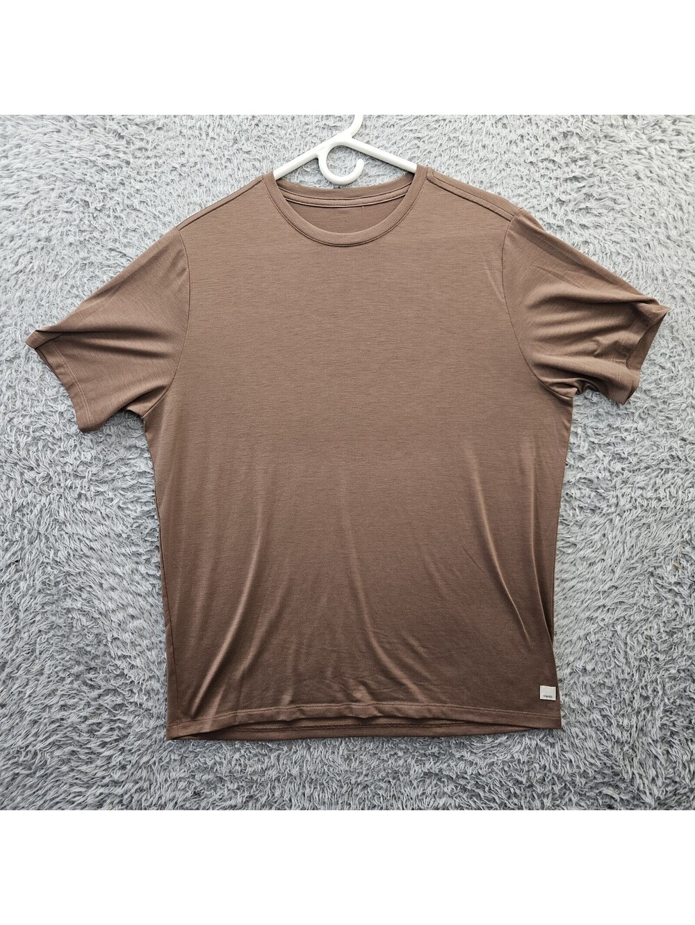 VUORI Ponto Crew Neck T Shirt Brown Large